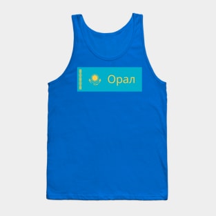 Uralsk City in Kazakhstan Flag Tank Top